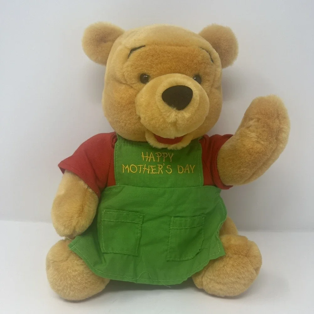 Winnie The Pooh Mother's Day‎ Special Edition Green Apron Disney Plush 12